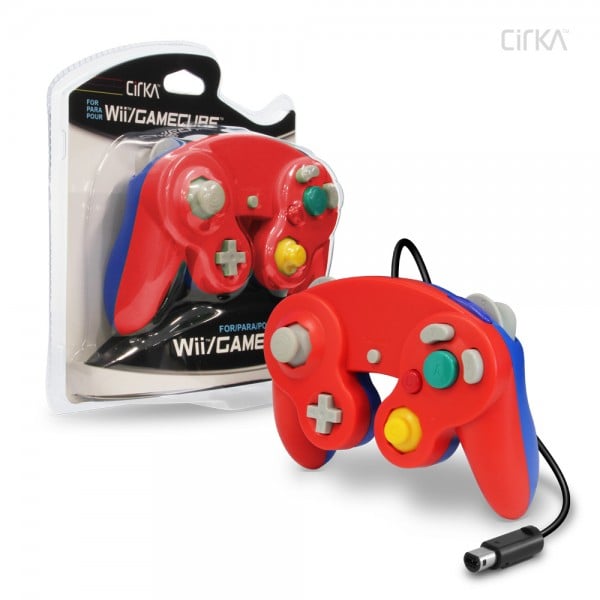 Red/Blue Wired Controller For GameCube - Gamecube