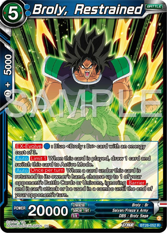 Broly, Restrained (BT26-052) [Ultimate Advent]