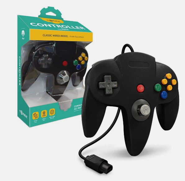 Black Wired N64 Controller - Nintendo 64