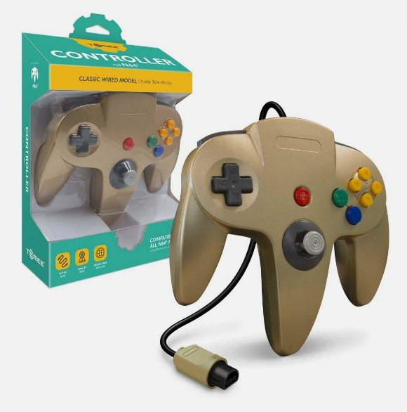 Gold Wired N64 Controller - Nintendo 64