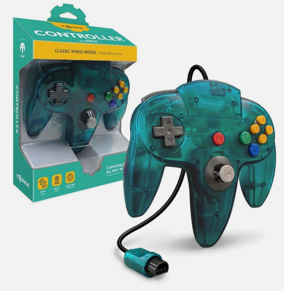 Turqoise Wired N64 Controller - Nintendo 64