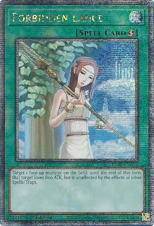 Forbidden Lance [Quarter Century Secret Rare] RA02-EN058 - YuGiOh 25th Anniversary Rarity Collection II