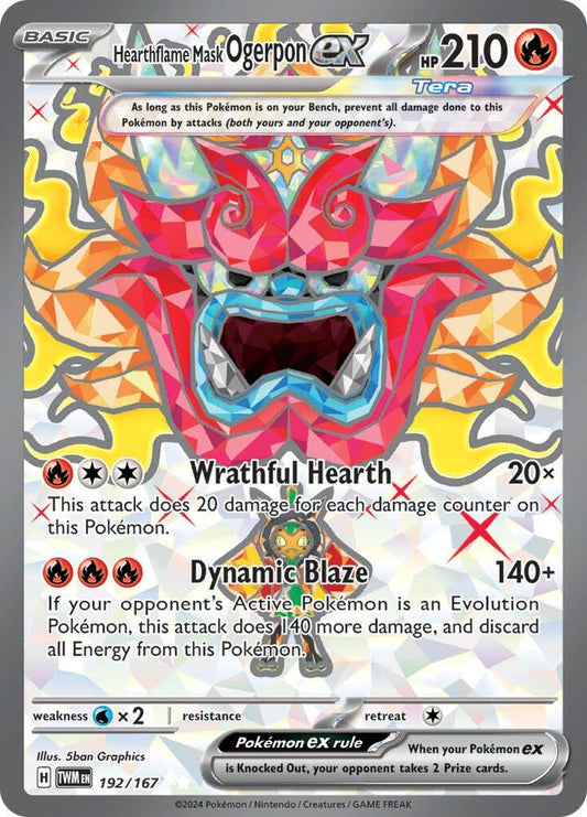 Hearthflame Mask Ogerpon ex #192 - Pokemon Twilight Masquerade