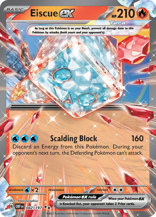 Eiscue ex #42 - Pokemon Obsidian Flames