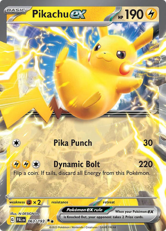 Pikachu ex #63 - Pokemon Paldea Evolved