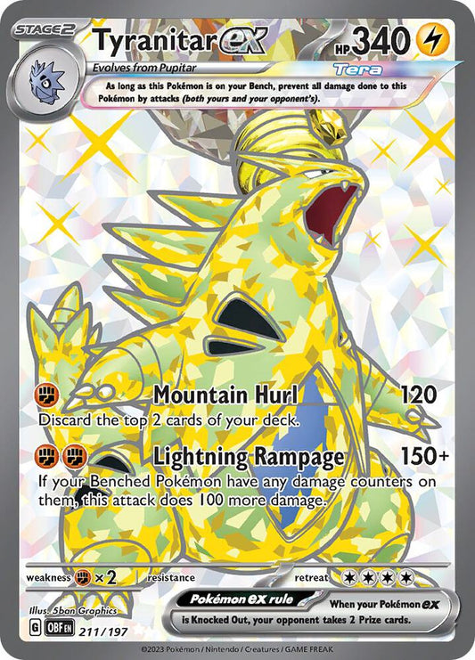 Tyranitar ex #211 - Pokemon Obsidian Flames