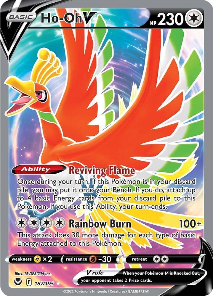 Ho-oh V #187 - Pokemon Silver Tempest