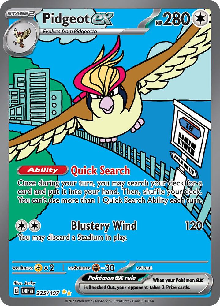 Pidgeot ex #225 - Pokemon Obsidian Flames