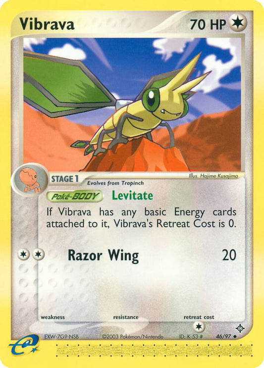 Vibrava [Reverse Holo] #46 - Pokemon Dragon