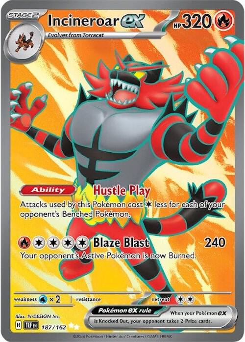 Incineroar ex #187 - Pokemon Temporal Forces