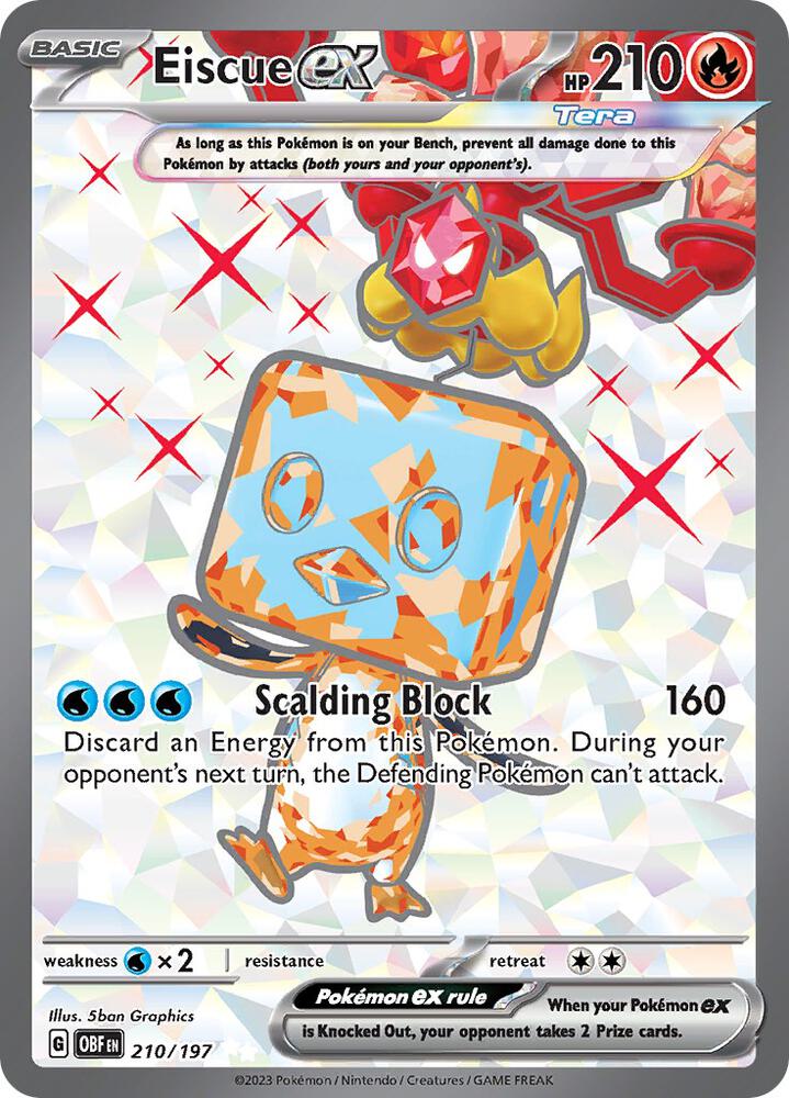 Eiscue ex #210 - Pokemon Obsidian Flames