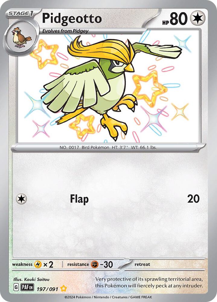 Pidgeotto #197 - Pokemon Paldean Fates