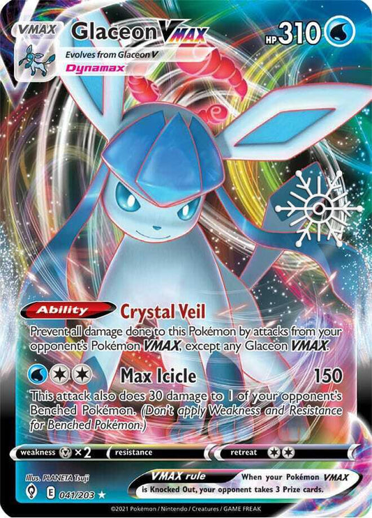 Glaceon VMAX [Snowflake Stamp] #41 - Pokemon Evolving Skies